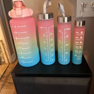 Four drinking bottles enough for the whole family.